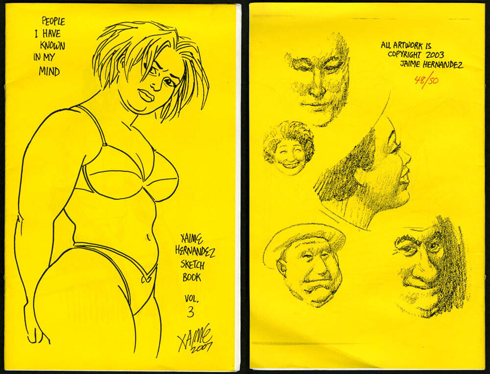 Jaime Hernandez SIGNED AUTOGRAPHED Sketchbook 3 People I Have Known in my Mind 