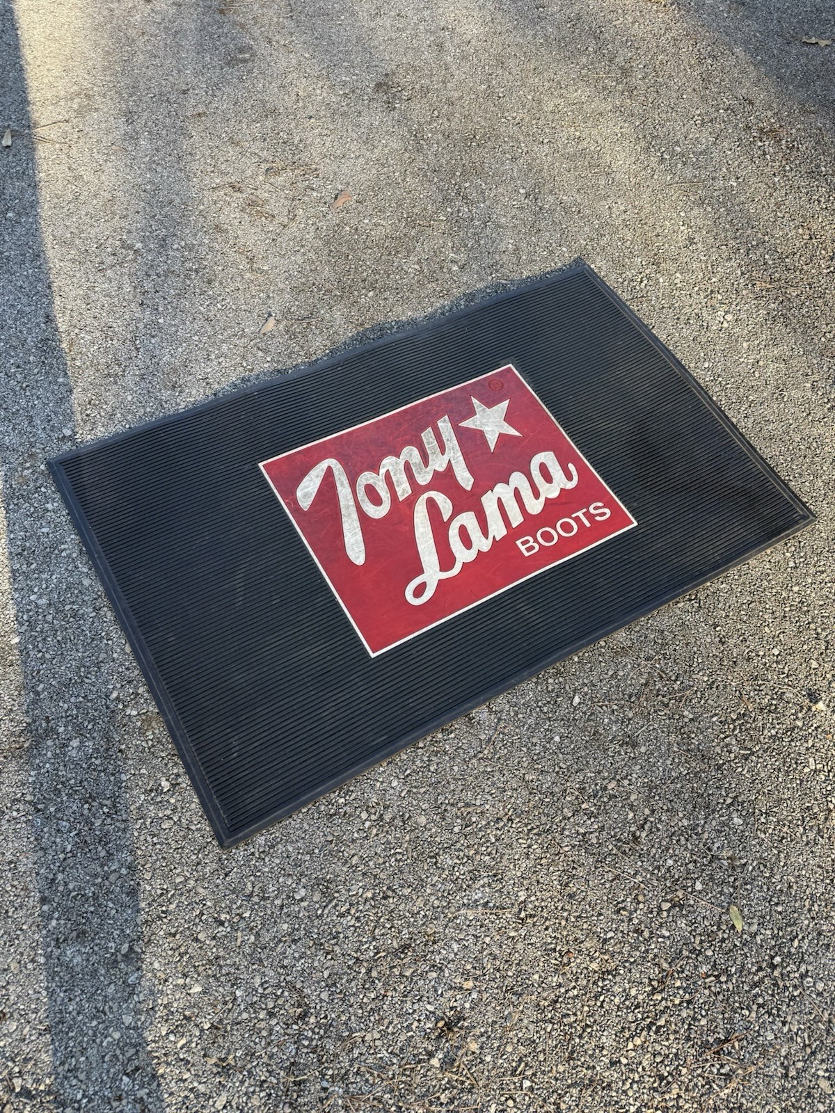 Vintage Original Tony Lama Boots Advertisement Floor Mat Rug Sign Store Display Vintage Original Tony Lama Boots Advertisement Floor Mat Rug Sign Store Display