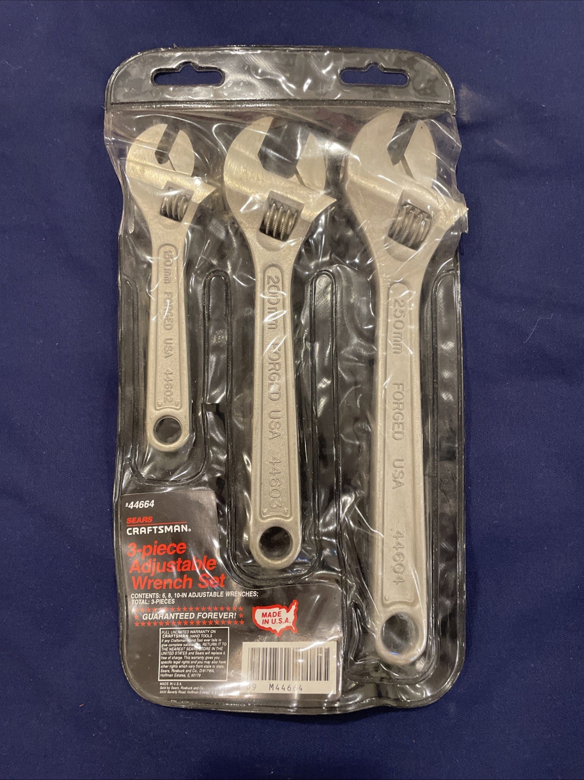Sears Craftsman 3 Piece Adjustable Wrenches Made In The USA