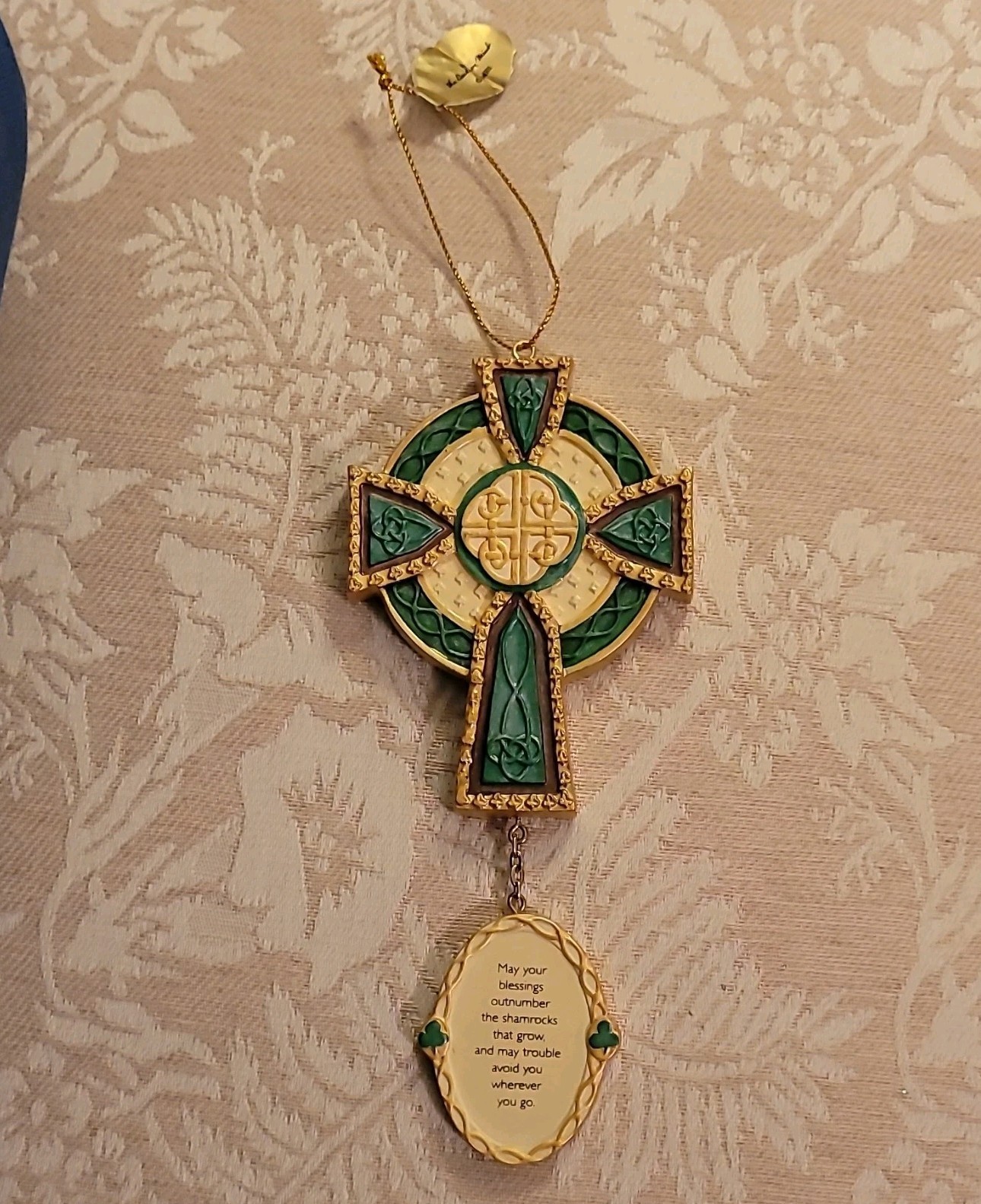 Vintage Danbury Mint Irish Blessings Celtic Cross Hanging Ornament EXCELLENT Vintage Danbury Mint Irish Blessings Celtic Cross Hanging Ornament EXCELLENT