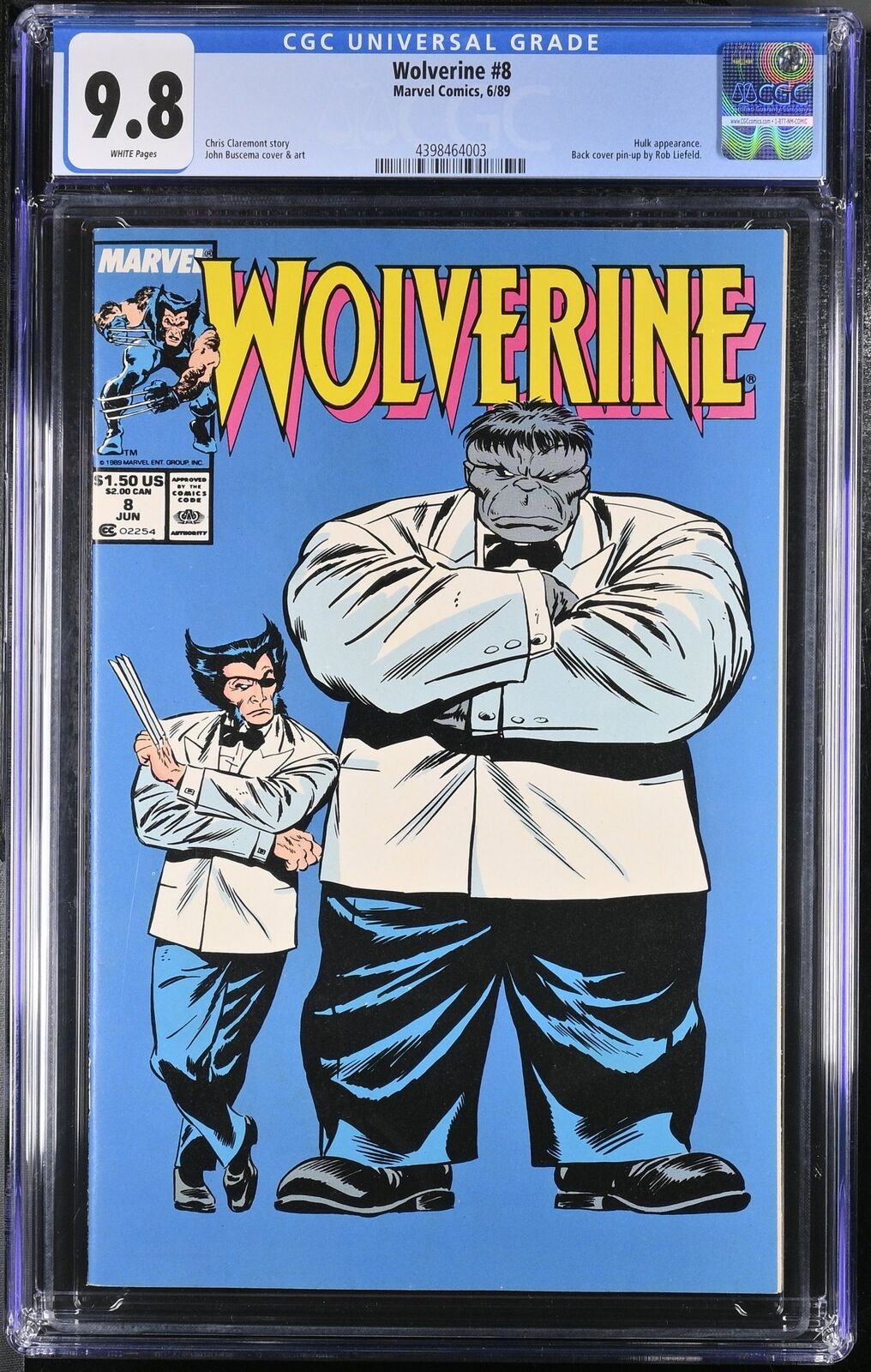 Wolverine #8 CGC NM/M 9.8 Classic Grey Hulk Mr. Fixit cover Buscema Art