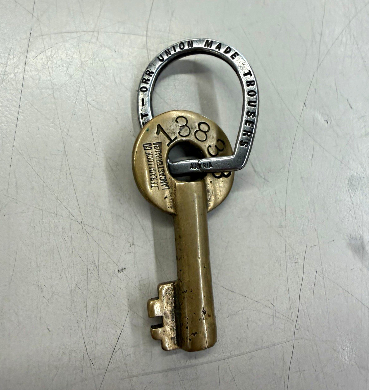 Antique Sweet Orr Union Made Trousers Key Ring Antique Sweet Orr Union Made Trousers Key Ring