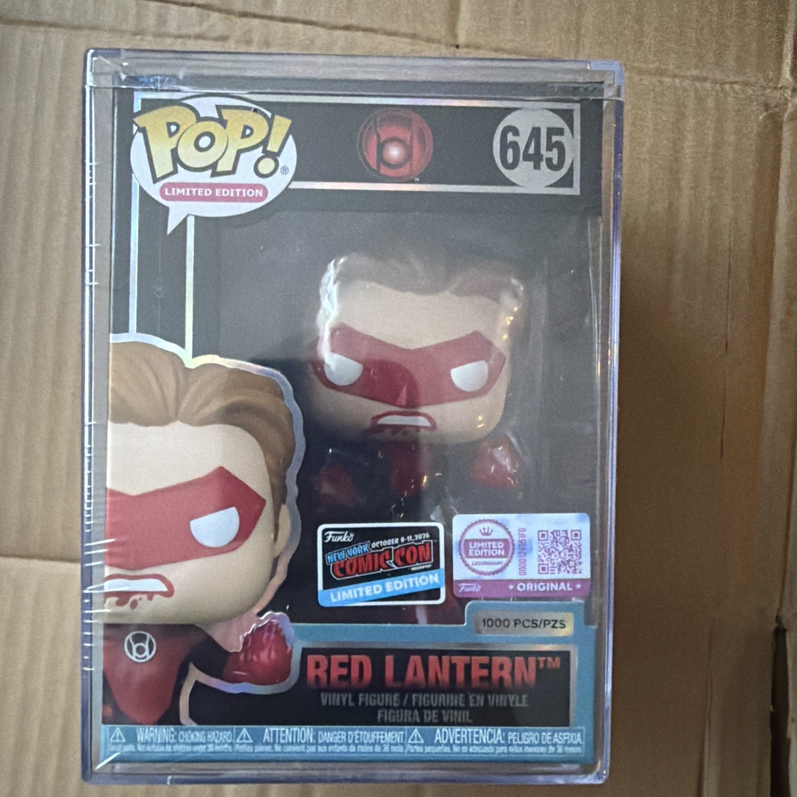 NYCC 2026 FUNKO CONVENTION STICKER LEGENDARY POP RED LANTERN LE 1000 IN HAND