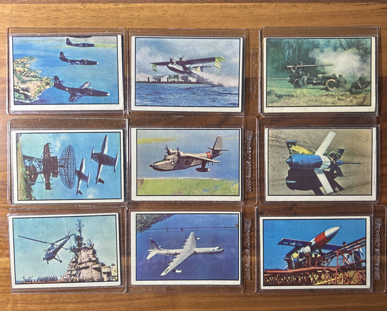 Lot of 1954 Bowman Power for Peace cards 9 cards in sleeve and top loader