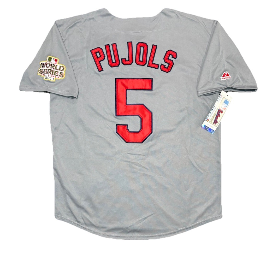 Albert Pujols St. Louis Cardinals 2011 World Series Road Jersey Men's Large Albert Pujols St. Louis Cardinals 2011 World Series Road Jersey Men's Large