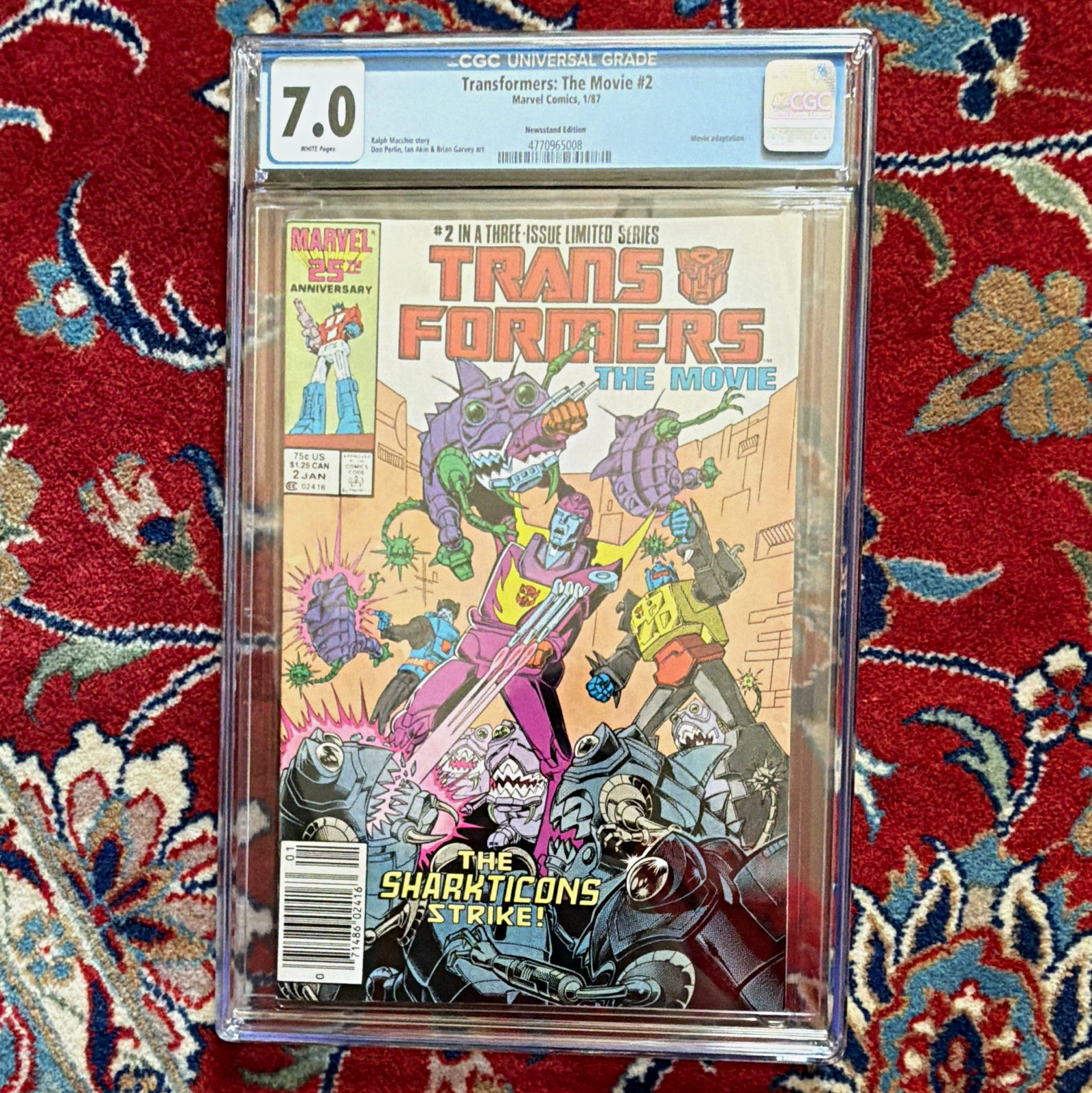 Transformers: The Movie #2 CGC 7.0 (1987) Marvel Comics Newsstand Edition Hot Transformers: The Movie #2 CGC 7.0 (1987) Marvel Comics Newsstand Edition Hot