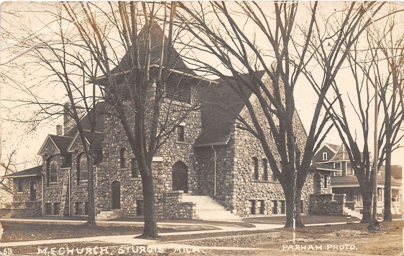 Michigan MI Postcard STURGIS St Joseph County 1913 M.E. Church Real Photo RPPC Michigan MI Postcard STURGIS St Joseph County 1913 M.E. Church Real Photo RPPC