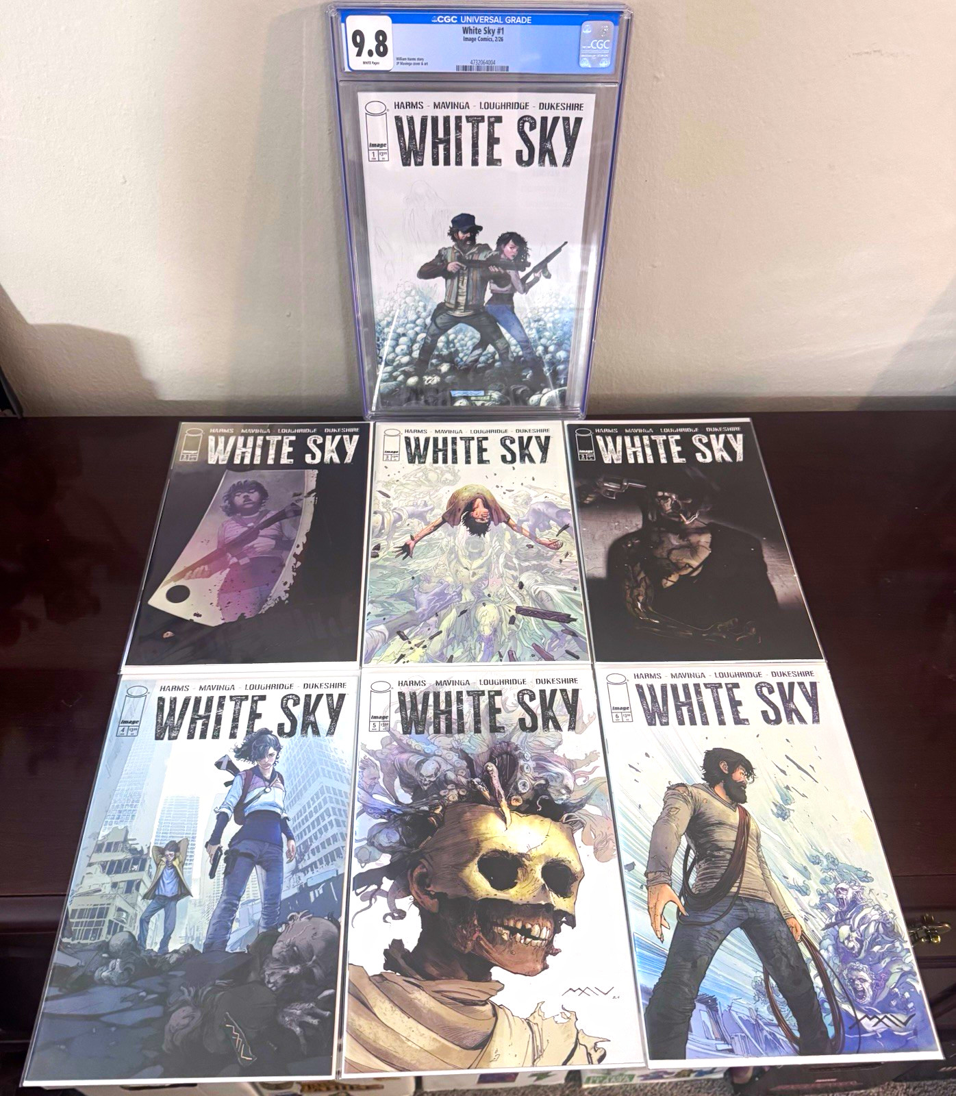 White Sky #1 CGC 9.8 Virgin Cover + White Sky #2-6 Comic Lot Image Comics White Sky #1 CGC 9.8 Virgin Cover + White Sky #2-6 Comic Lot Image Comics