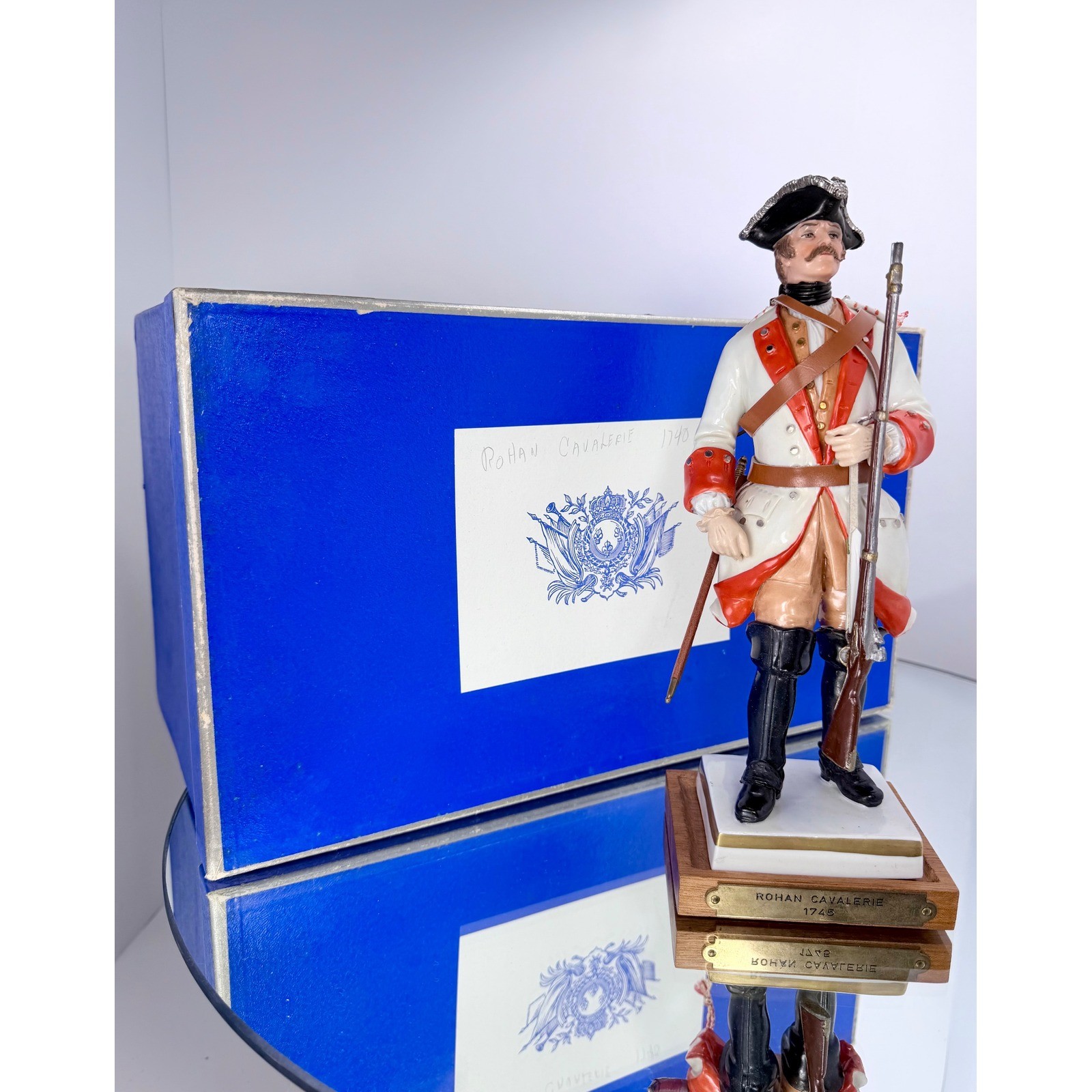 Minty Van Gerdinge Rohan Cavalerie 1745 Porcelain Figurine with Box Minty Van Gerdinge Rohan Cavalerie 1745 Porcelain Figurine with Box