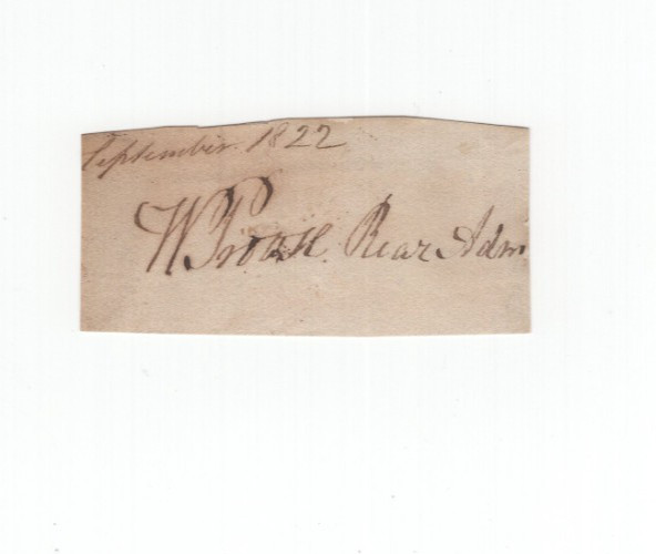 Admiral William Prowse (1752-1826) Signed Clip / Autographed Battle of Trafalgar Admiral William Prowse (1752-1826) Signed Clip / Autographed Battle of Trafalgar