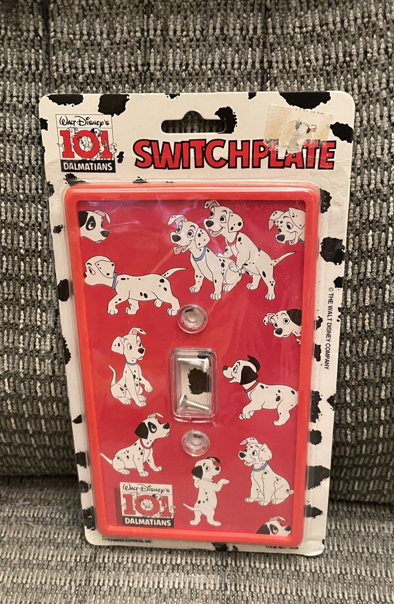 Vintage Disney 101 Dalmatians Light Switch Plate Cover 90s Nursery Decor Vintage Disney 101 Dalmatians Light Switch Plate Cover 90s Nursery Decor