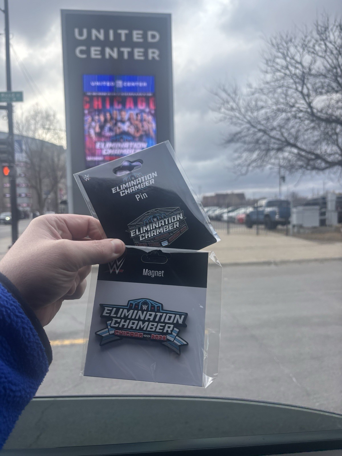WWE Elimination Chamber 2026 Chicago Pin & Fridge Magnet Collectible Set WWE Elimination Chamber 2026 Chicago Pin & Fridge Magnet Collectible Set