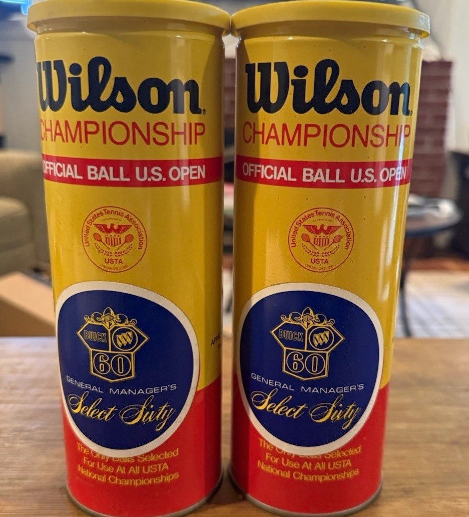 2 Wilson U.S. Open Championship Official Tennis Ball 1970s Vintage New 2 Wilson U.S. Open Championship Official Tennis Ball 1970s Vintage New