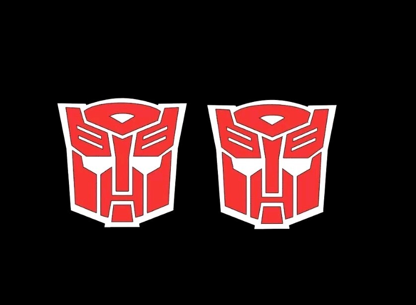 Transformers G1 Autobots Vinyl Decal Sticker Symbol, Optimus Prime, 2x2, 2 Pack