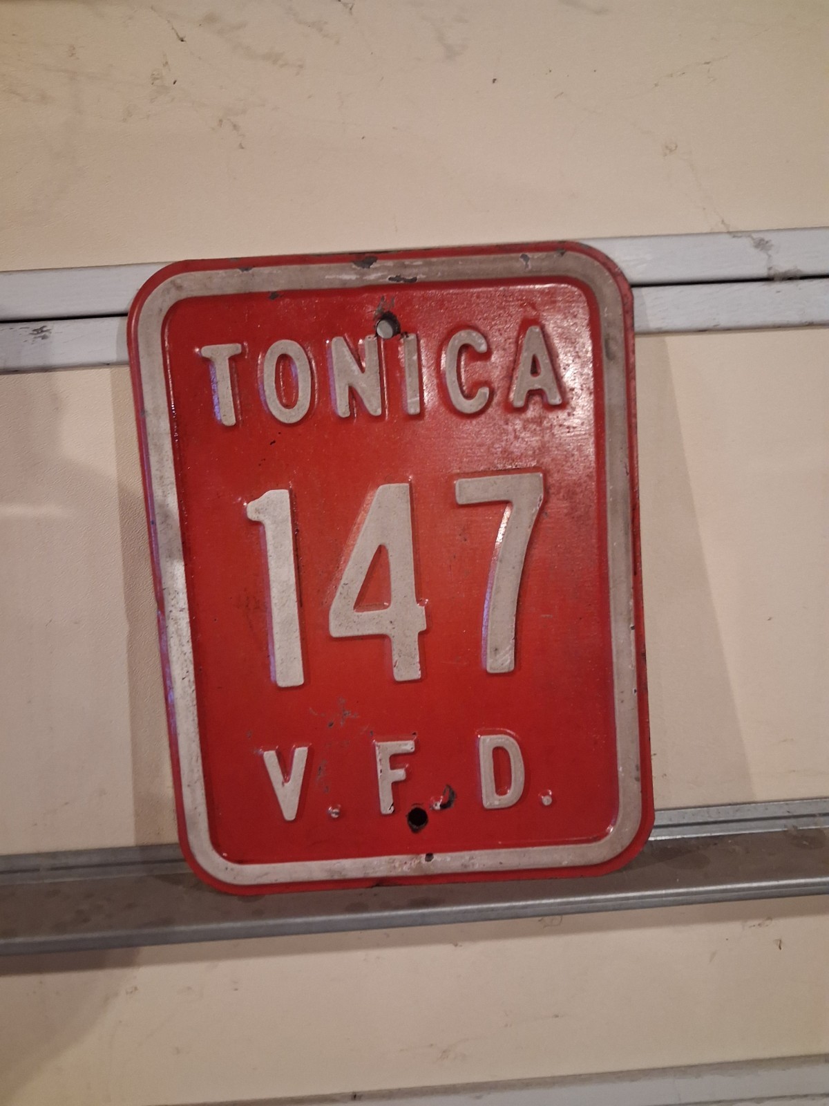 Vintage Embossed Porcelain ILLINOIS State Highway Tonica VFD Road Sign 251 66 Vintage Embossed Porcelain ILLINOIS State Highway Tonica VFD Road Sign 251 66