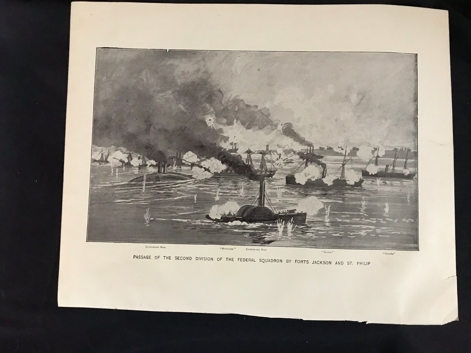 Vintage Civil War Illustration Passage of the Second Division Vintage Civil War Illustration Passage of the Second Division