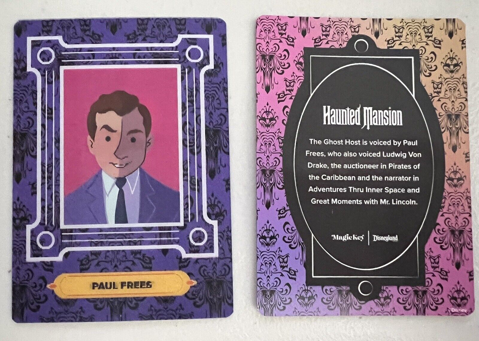 New 2023 Disney Haunted Mansion Exclusive 3-D Trading Card Paul Frees Ghost Host