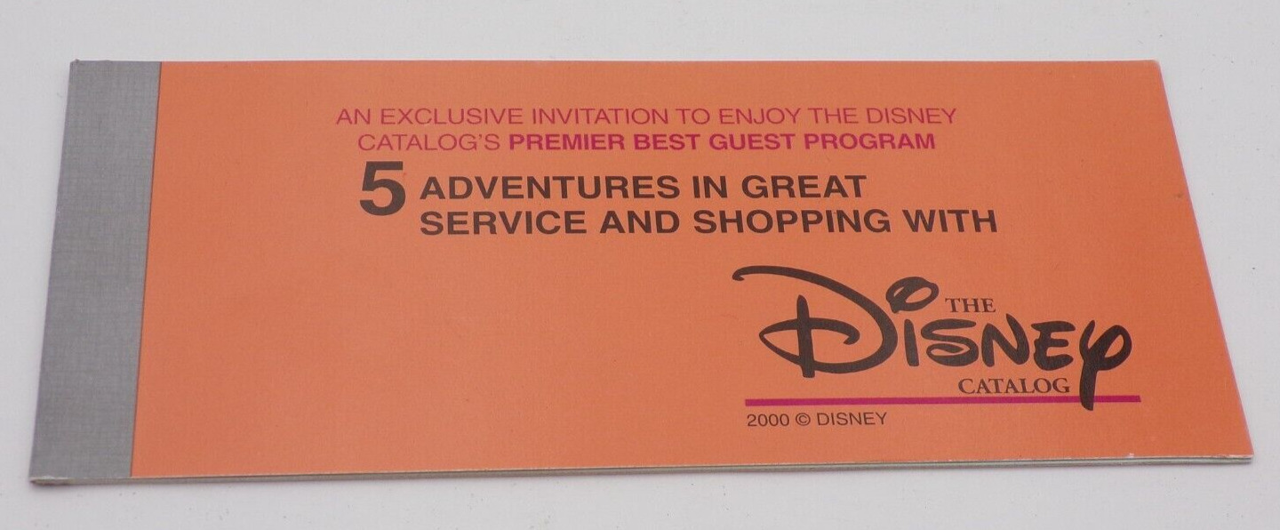 Vintage 2000 The Disney Catalog Premier Best Guest Program Invitation Brochure