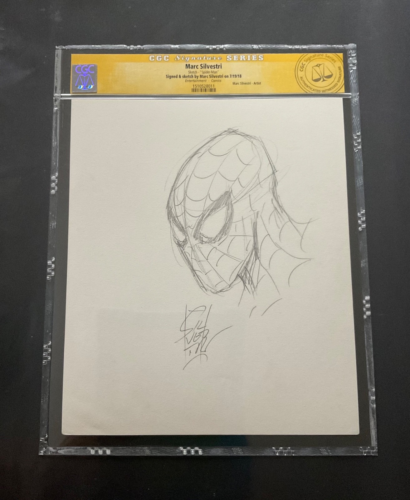 MARC SILVESTRI Original Art SPIDERMAN Sketch CGC SIGNATURE SERIES Signed 1 1000 MARC SILVESTRI Original Art SPIDERMAN Sketch CGC SIGNATURE SERIES Signed 1 1000