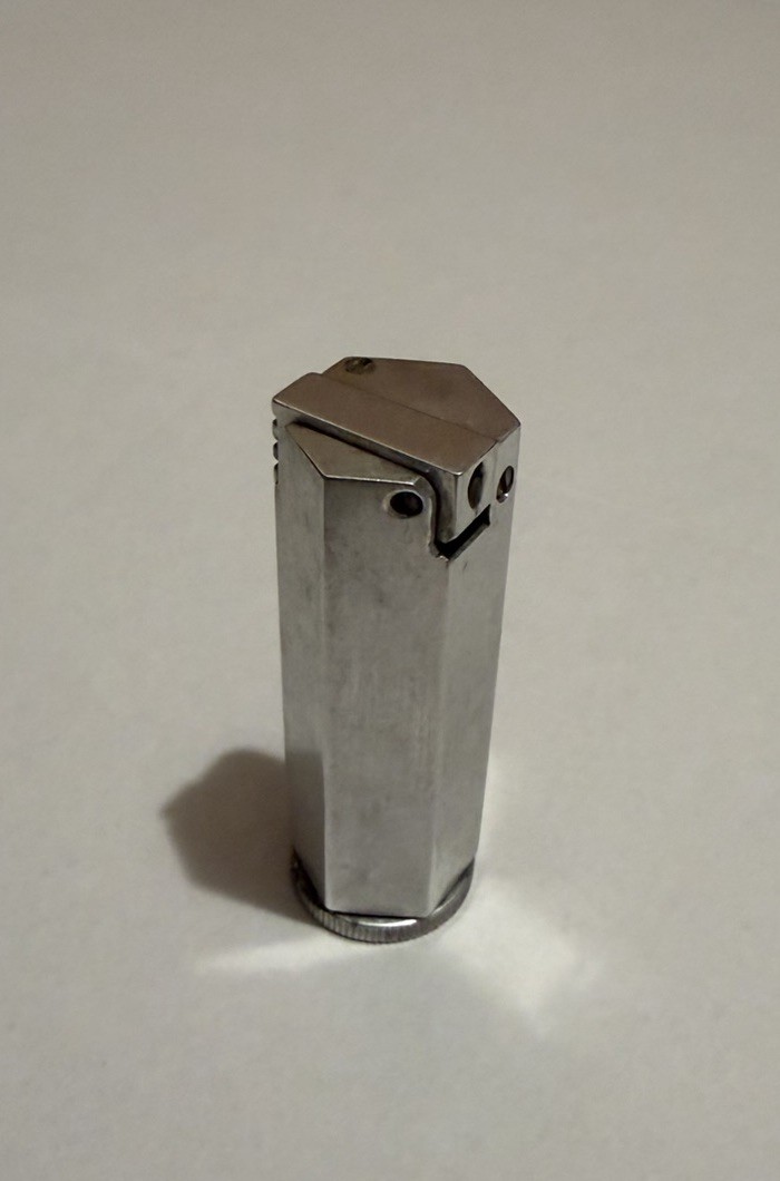 1945 VERY RARE HEXAGON ALUMINUM LIGHTER EMSON B'PORT CONN.