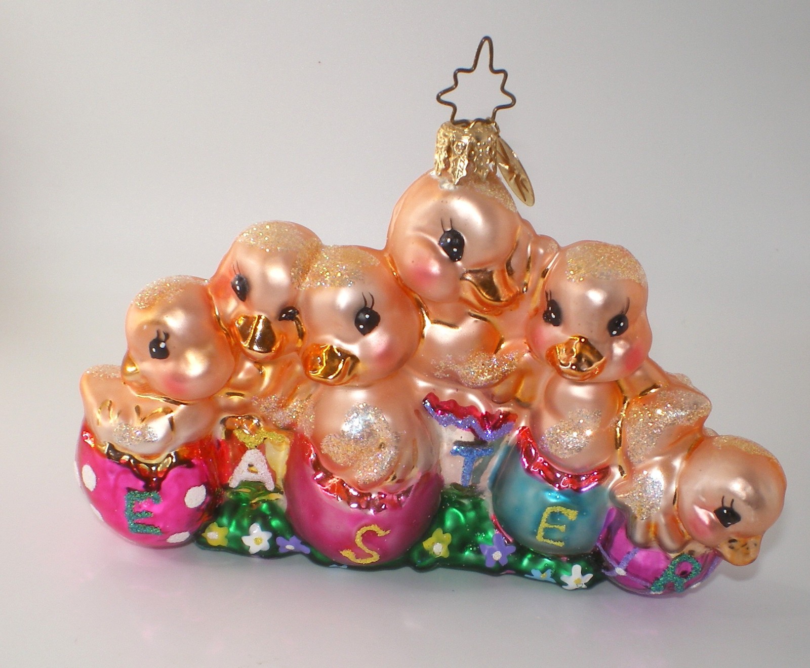 Vintage 2002 Christopher Radko EASTER PARADE Glass Ornament 5 x 3.25 ~ RARE Vintage 2002 Christopher Radko EASTER PARADE Glass Ornament 5 x 3.25 ~ RARE