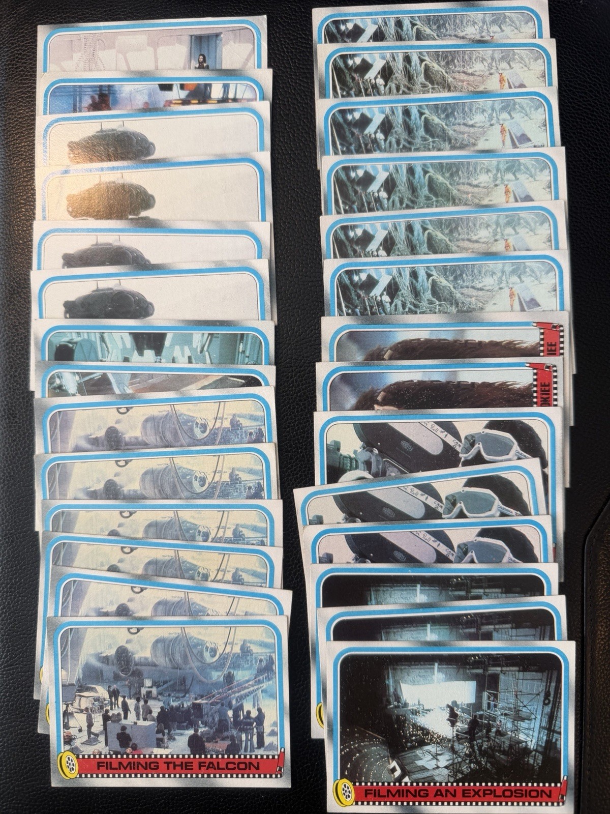1980 Topps Star Wars Empire Strikes Back 28 Card Lot Vintage Movie Facts Dupes
