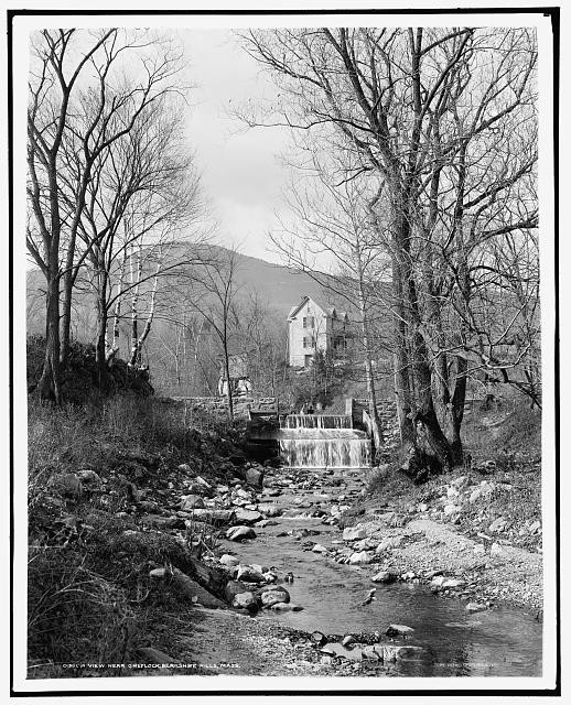 Mount Greylock Berkshire Hills MA 1900s Stream Waterfall Rural Landscape