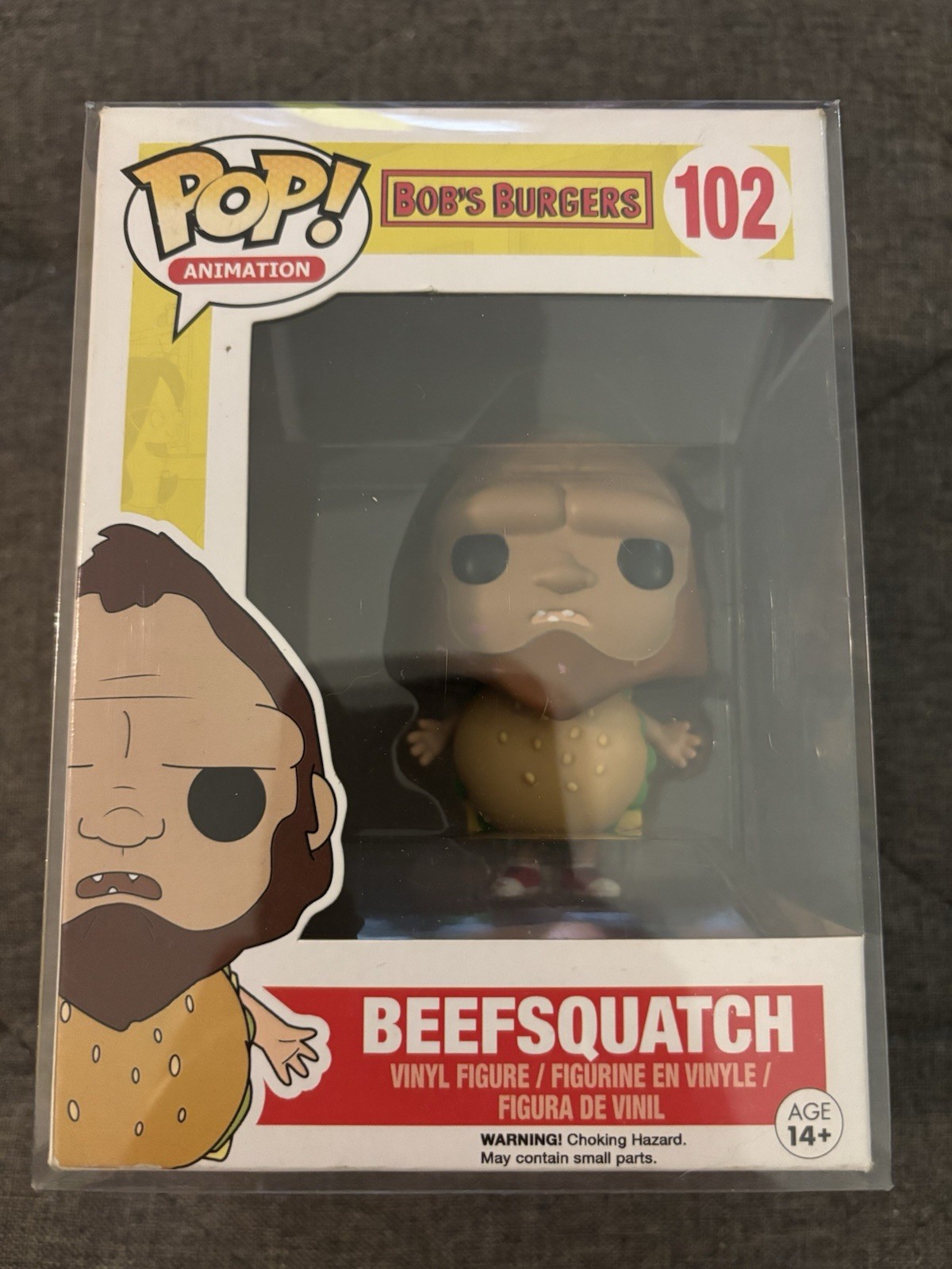 Funko Pop Animation Vinyl Bob\'s Burgers #102 Beefsquatch New w Protector Funko Pop Animation Vinyl Bob\'s Burgers #102 Beefsquatch New w Protector
