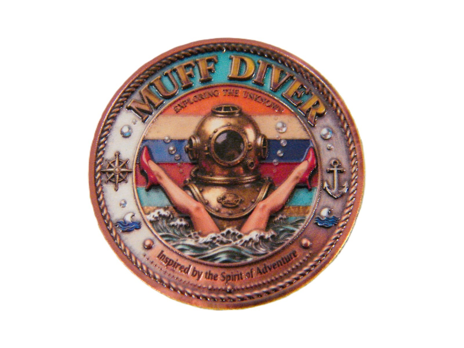 Muff Diver Bearded Clam Union Scuba Collectable Challenge Coin Muff Diver Bearded Clam Union Scuba Collectable Challenge Coin