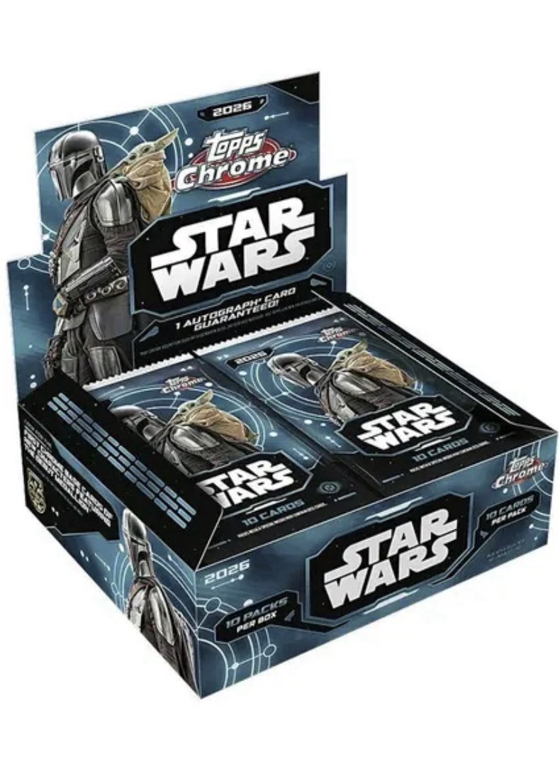 2026 TOPPS CHROME STAR WARS HOBBY BOX - NEW FACTORY SEALED 1 Auto Guaranteed 💥