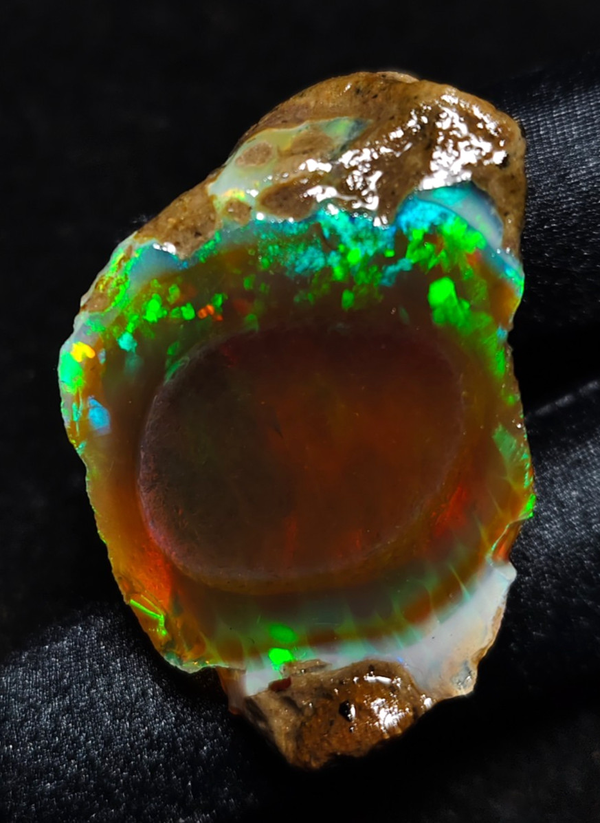65 Carat Non Hydrophane Honeycomb Opal, Crystal Opal Gemstone, Loose Gemstone