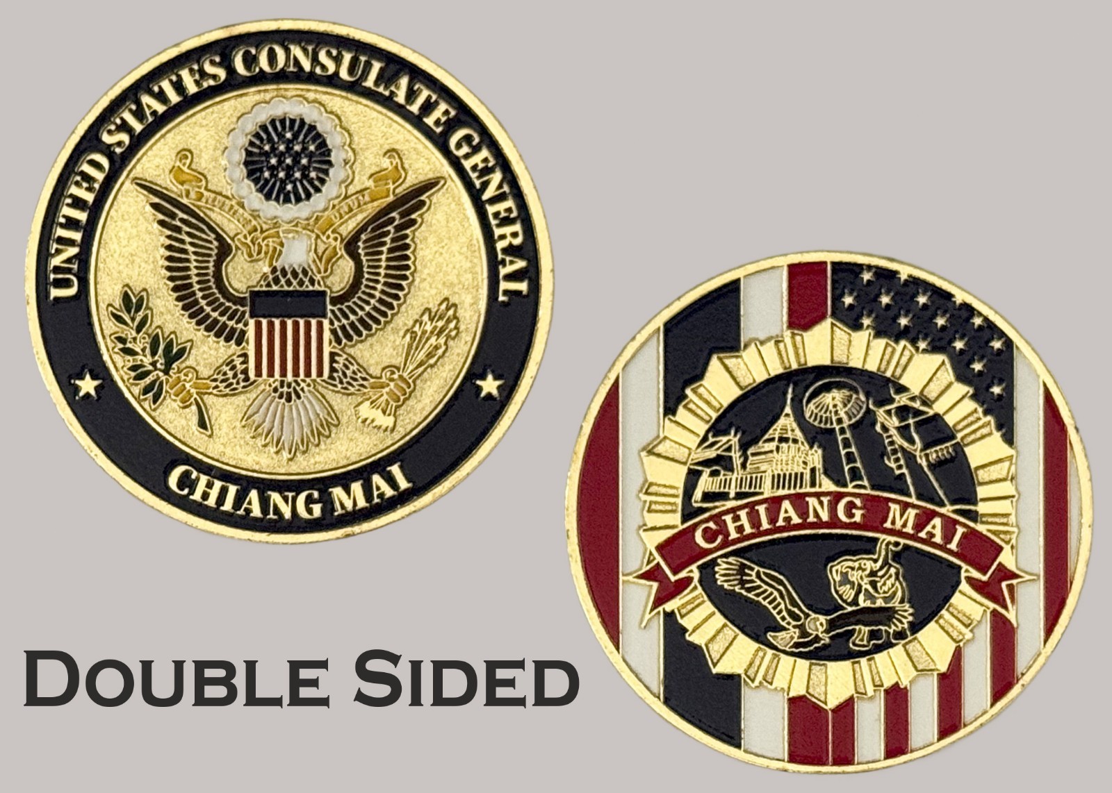 US Consulate General Chiang Mai Thailand Official Challenge Coin J#27 US Consulate General Chiang Mai Thailand Official Challenge Coin J#27