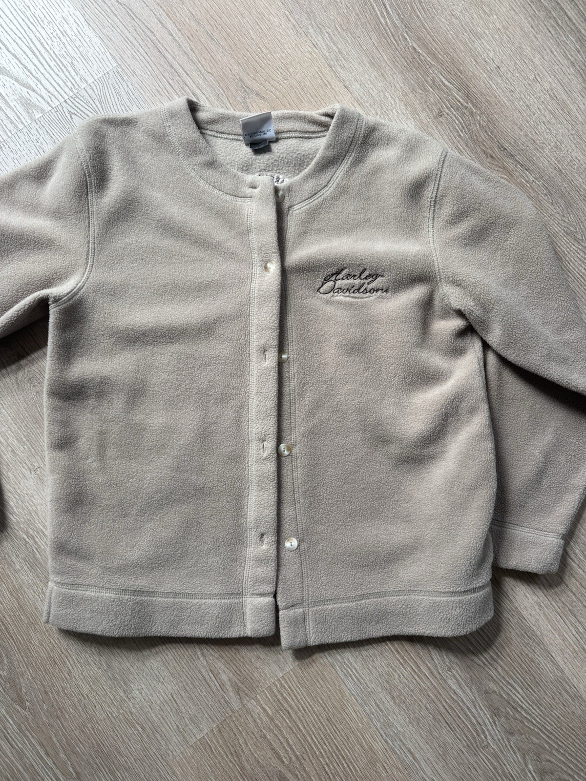 Vintage HARLEY DAVIDSON Woman’s Embroidered Fleece Made In USA Carson City Nev