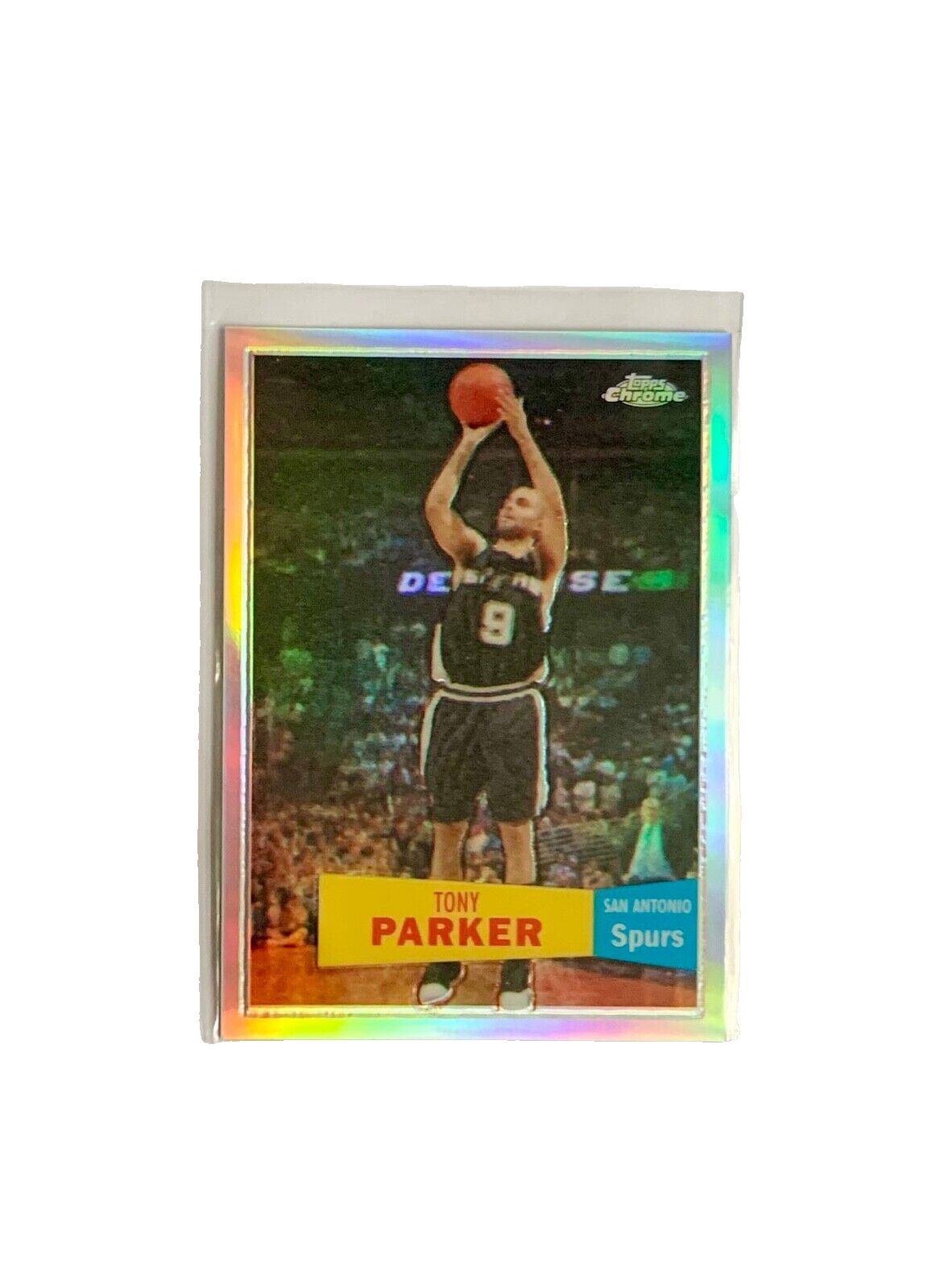 /999 Tony PARKER 2007-08 Topps CHROME NBA Basketball REFRACTOR Spurs