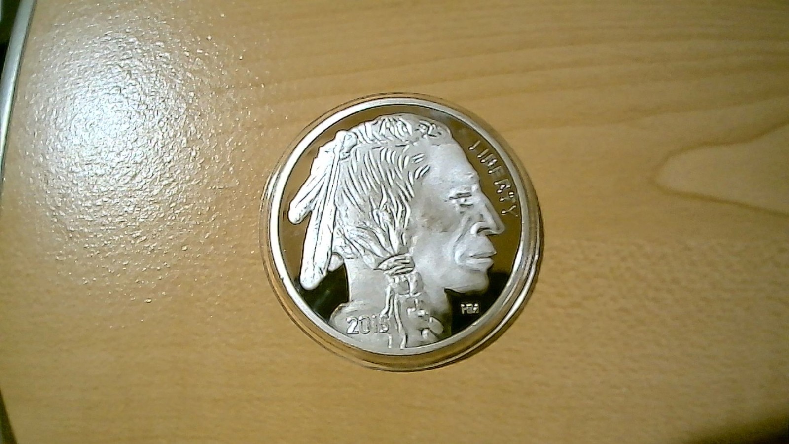 Indian Head Buffalo Round 1 oz Silver Plated Proof Like Finish Coin Indian Head Buffalo Round 1 oz Silver Plated Proof Like Finish Coin