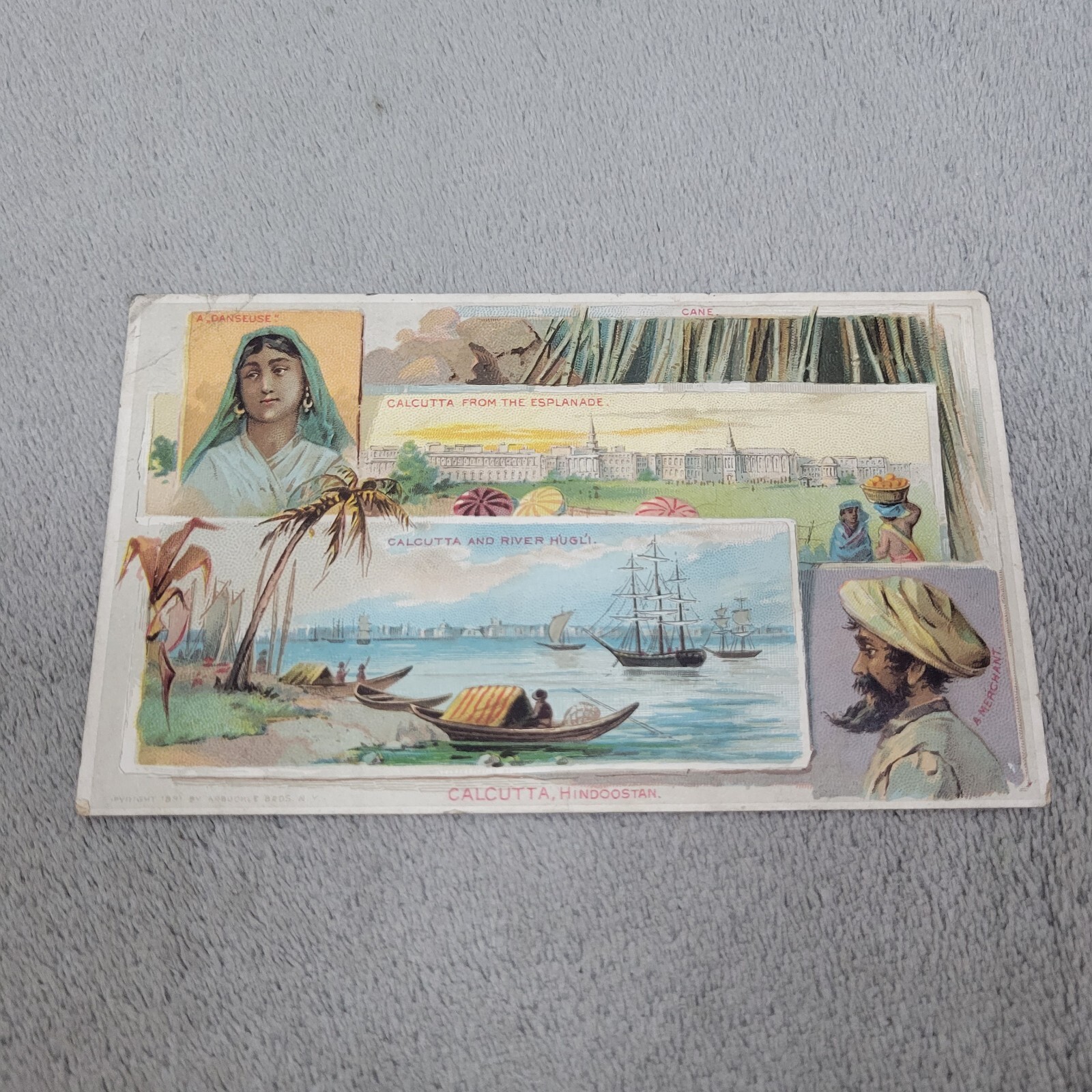1891 Arbuckle Bros Calcutta India Coffee Trade Card – Hugli Esplanade 1891 Arbuckle Bros Calcutta India Coffee Trade Card – Hugli Esplanade