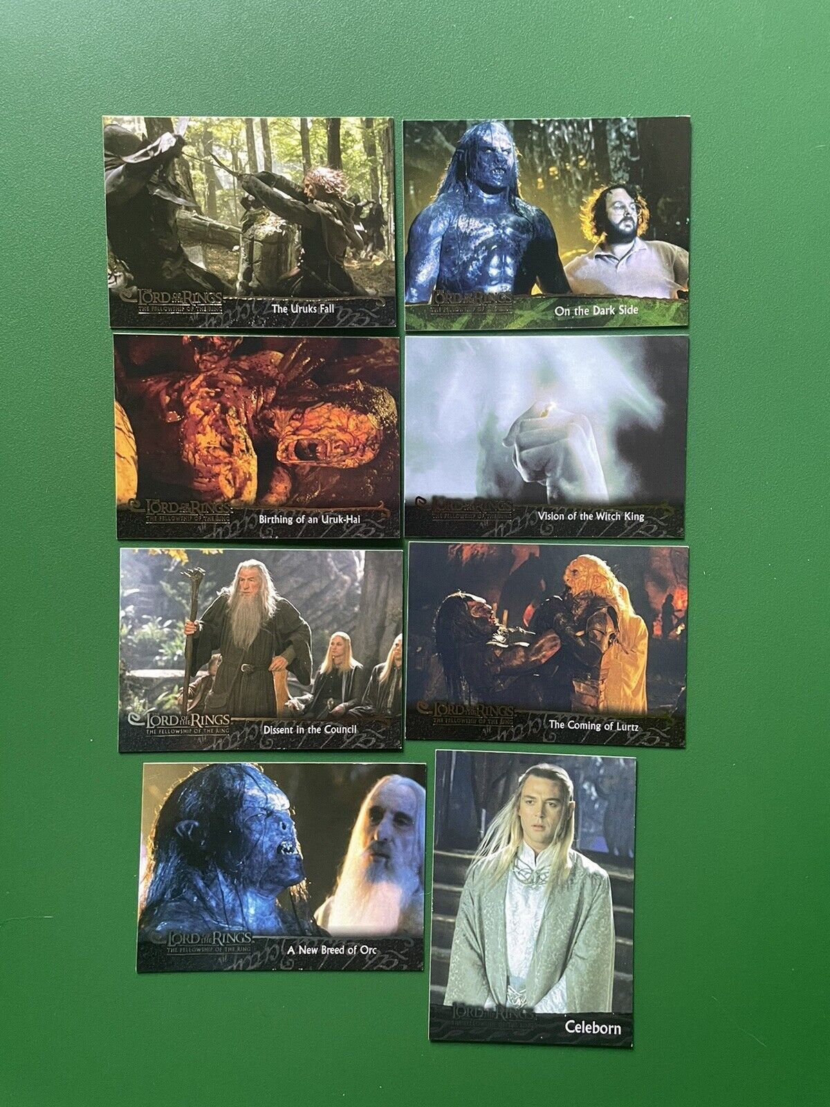 2001 Lord of the Rings Fellowship of the Ring Movie Card Topps Lot Of 8