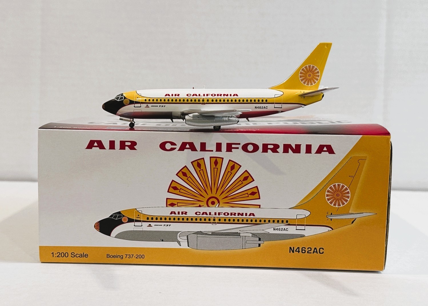 Inflight IFJETUSA001 Air California Boeing 737-200 N462AC Diecast 1/200 Model