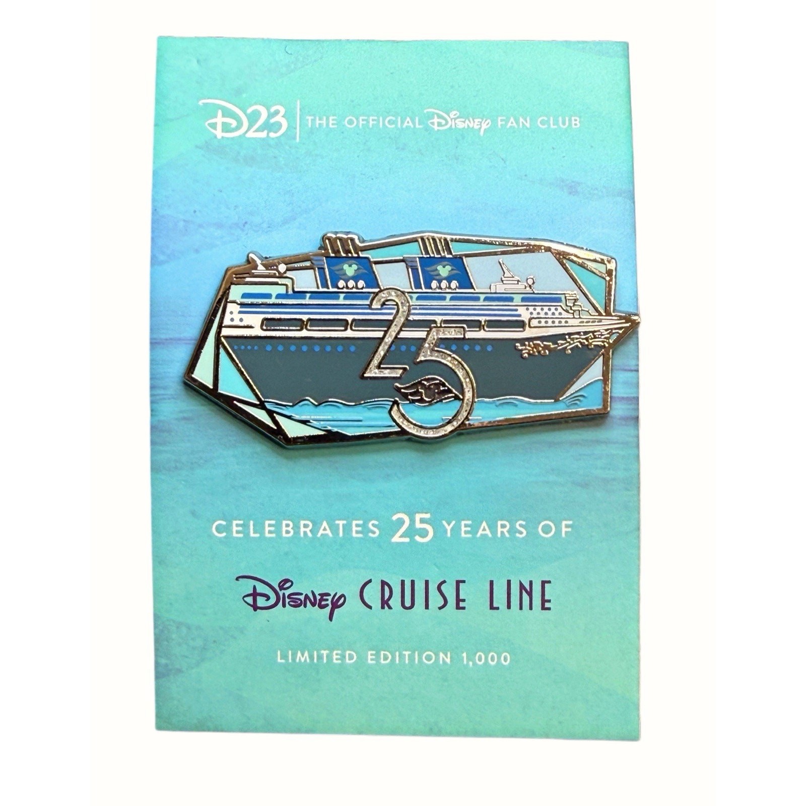D23 Disney DCL Cruise Line 25th Anniversary Pin LE 1000 SOLD OUT RARE