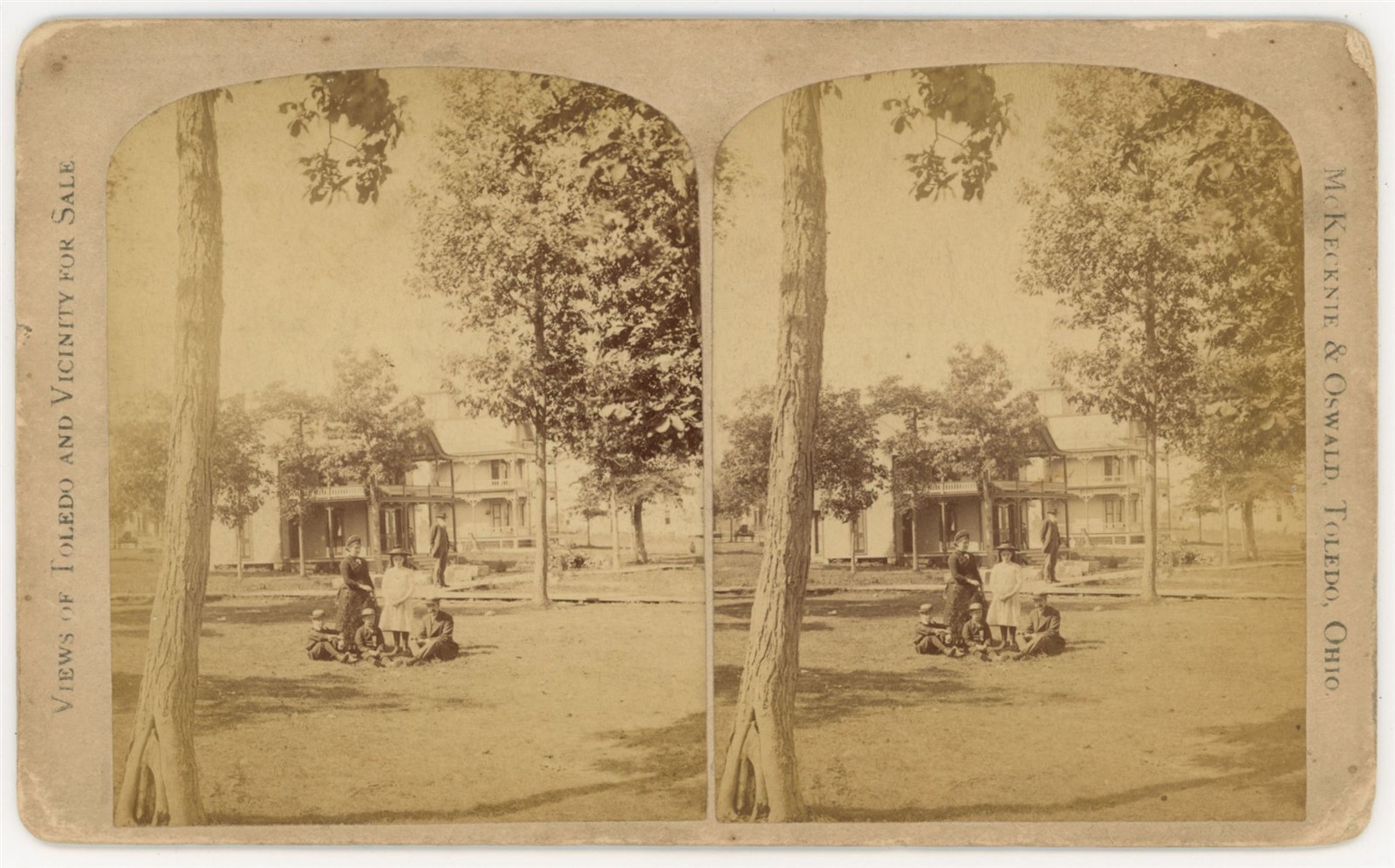 OHIO STEREOVIEW - Toledo - Family & Homes - McKecknie & Oswald 1880s RARE OHIO STEREOVIEW - Toledo - Family & Homes - McKecknie & Oswald 1880s RARE