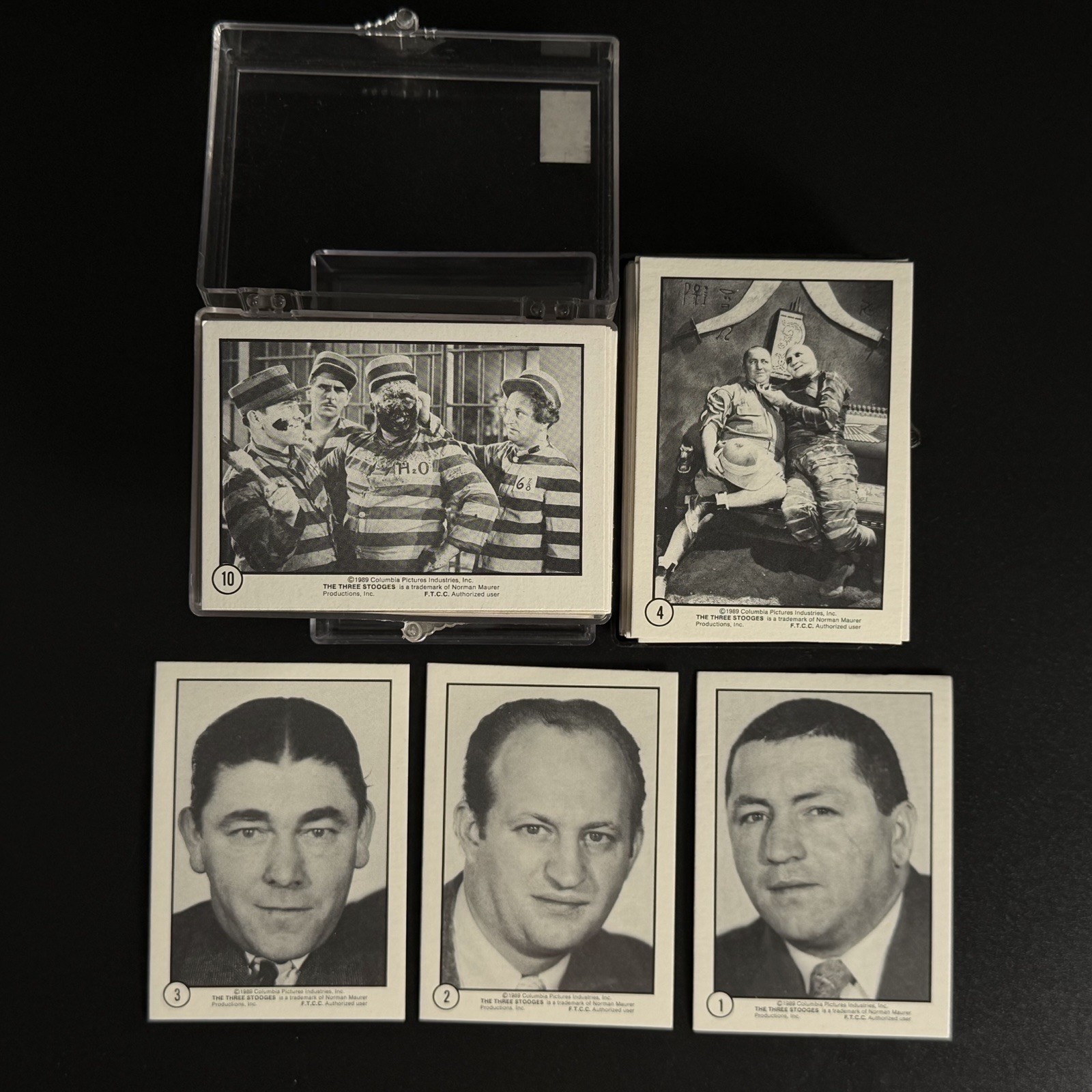 1989 The Three Stooges FTCC 2nd Complete Set + Partial Set (#10-60) - Red Back 1989 The Three Stooges FTCC 2nd Complete Set + Partial Set (#10-60) - Red Back