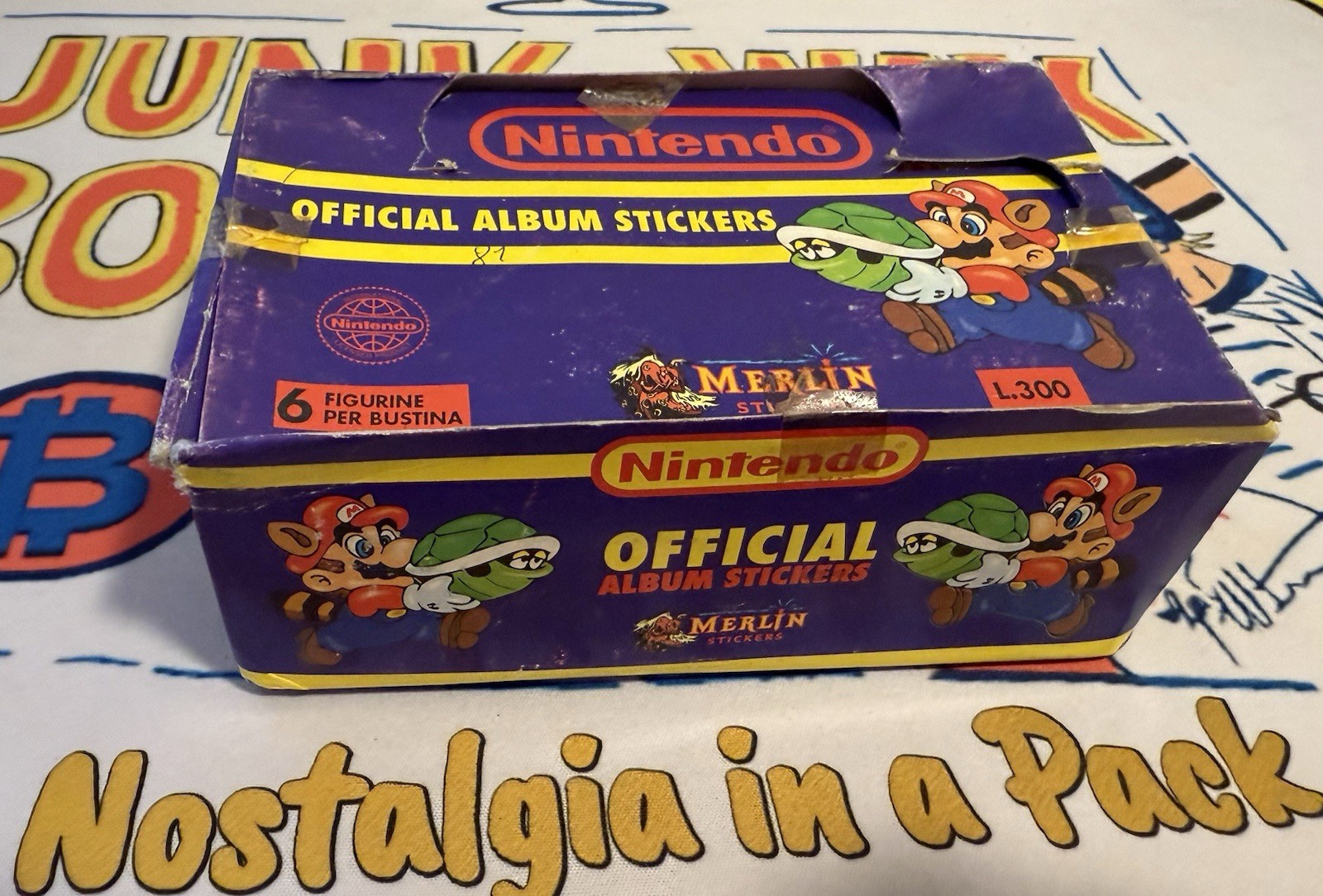 (1) Sealed Box With 100 Packs 1992 Merlin Nintendo Stickers From Europe Rare (1) Sealed Box With 100 Packs 1992 Merlin Nintendo Stickers From Europe Rare