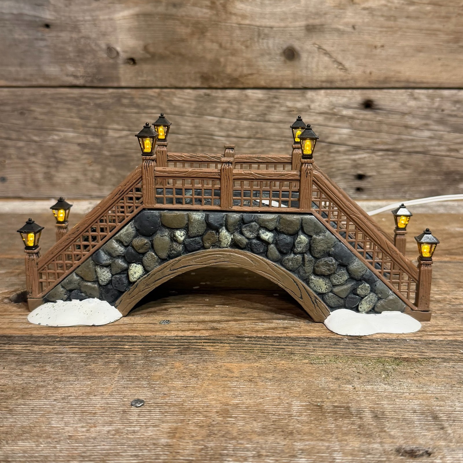 Department 56, Village Accessories, Fieldstone Footbridge, T & W