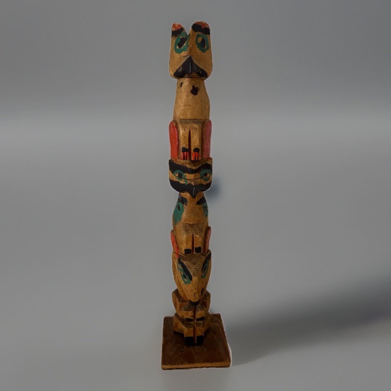 Antique Northwest Coast Totem Pole: Nootka ca 1930 13 Antique Northwest Coast Totem Pole: Nootka ca 1930 13