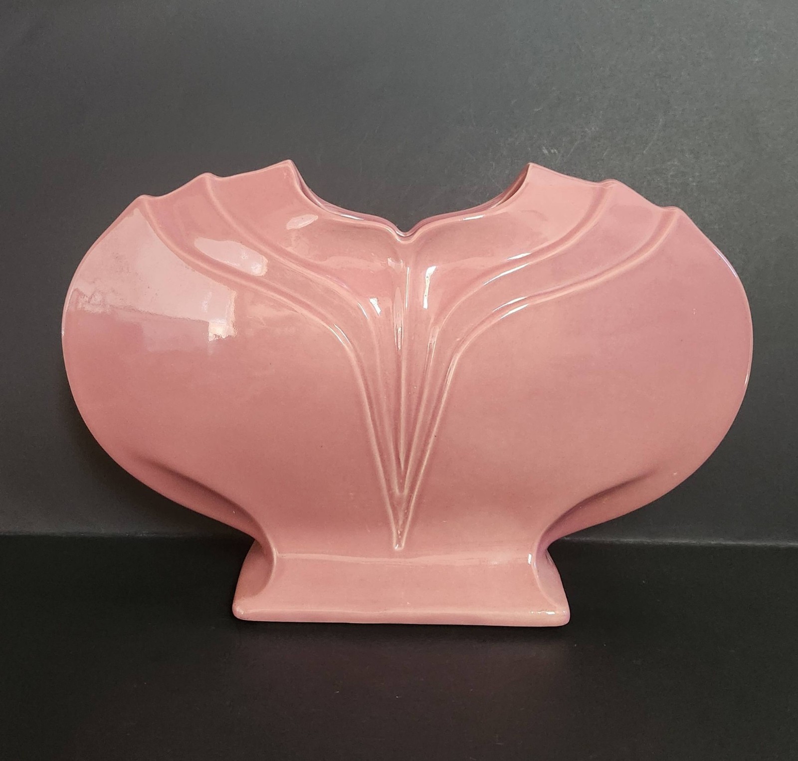 McCOY Floraline Ceramic Vase Dusty Pink USA 444 McCOY Floraline Ceramic Vase Dusty Pink USA 444