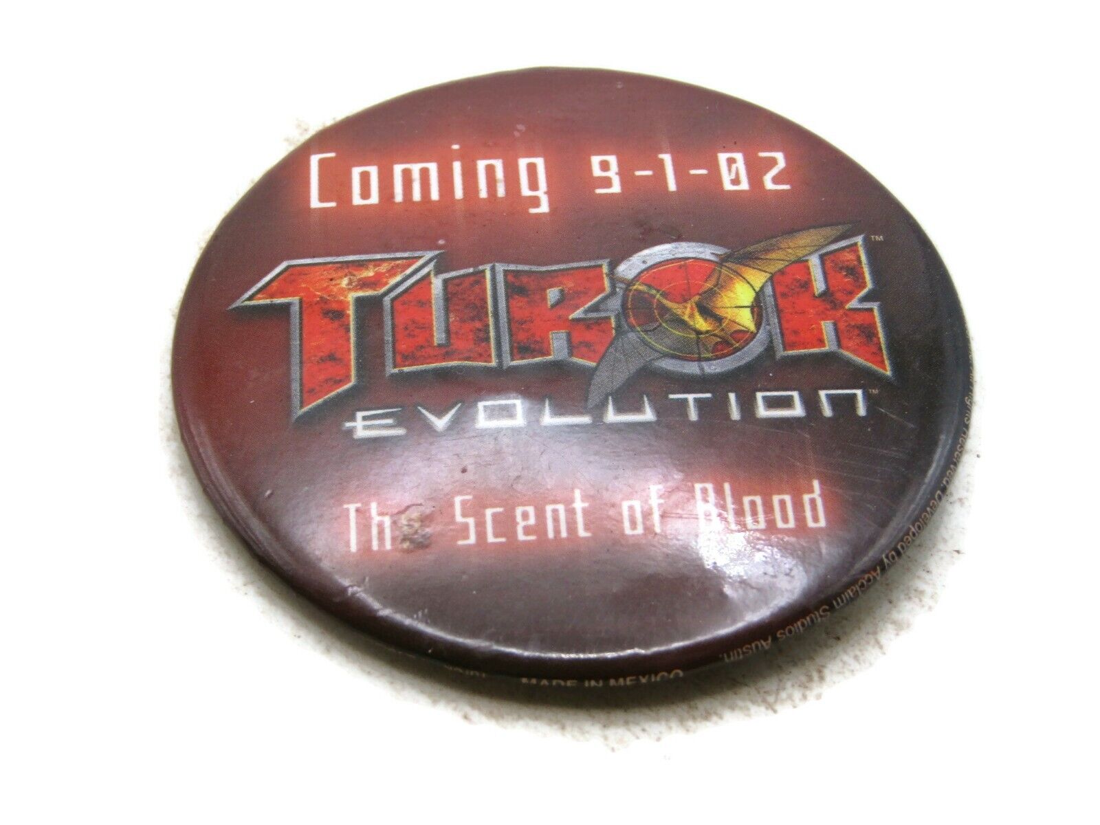 Turok Evolution The Scent Of Blood Promo Button 2002