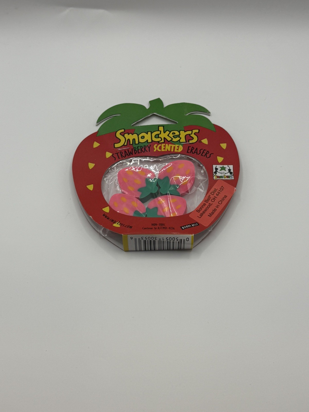 Vintage 90s Bonne Bell Smackers Strawberry Scented Erasers NOS Sealed Rare Vintage 90s Bonne Bell Smackers Strawberry Scented Erasers NOS Sealed Rare