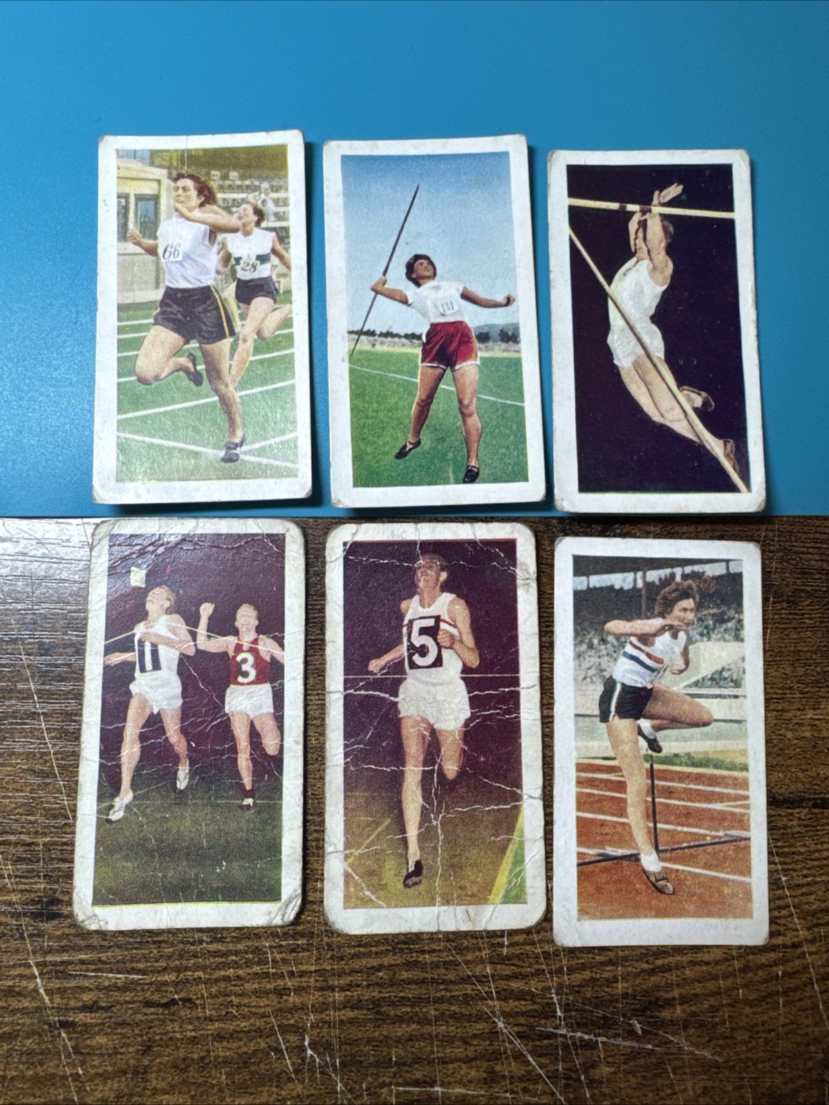 1955 abc minor british athlete Lot Or 6 Track & Field Athletes 1955 abc minor british athlete Lot Or 6 Track & Field Athletes