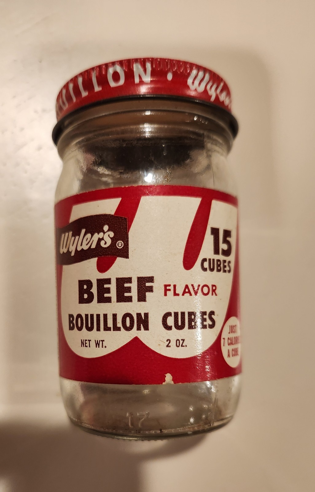Wyler\'s 1951 2oz Beef Bouillon Cubes Jar Wyler\'s 1951 2oz Beef Bouillon Cubes Jar