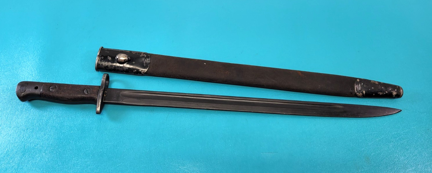 WWI WWII British Pattern 1907 Rifle Bayonet + Scabbard TR1797 WWI WWII British Pattern 1907 Rifle Bayonet + Scabbard TR1797